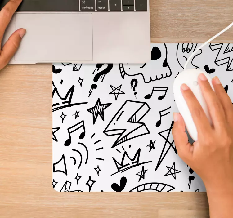 Cool signs pattern mouse pad patterns - TenStickers