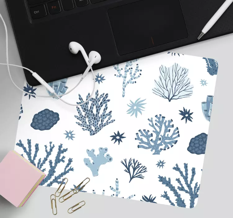 Coral Reef Motif mouse pad patterns - TenStickers