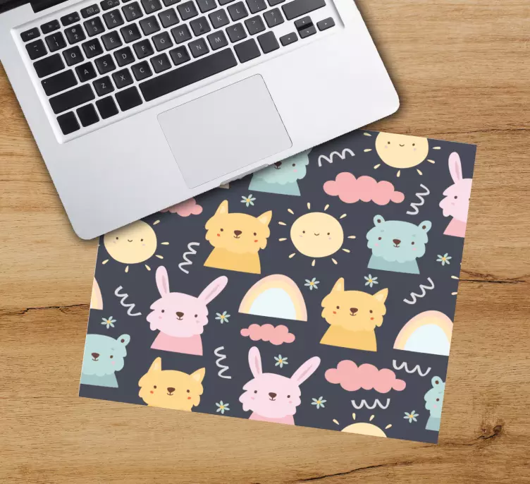 Cute Animal Pattern anime mousepad - TenStickers