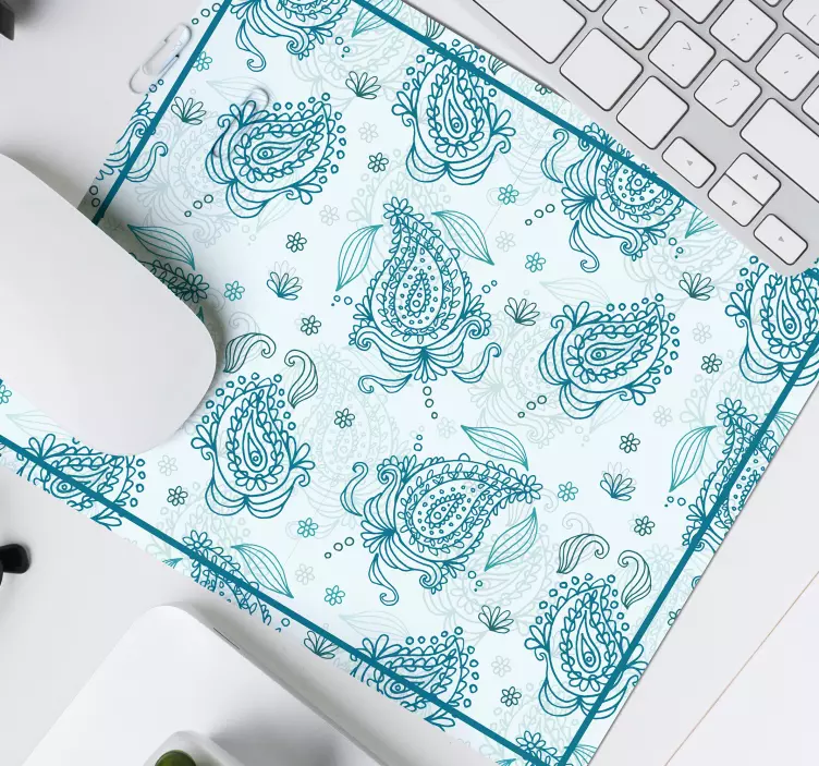 Elegant Floral Motif mouse pad patterns - TenStickers