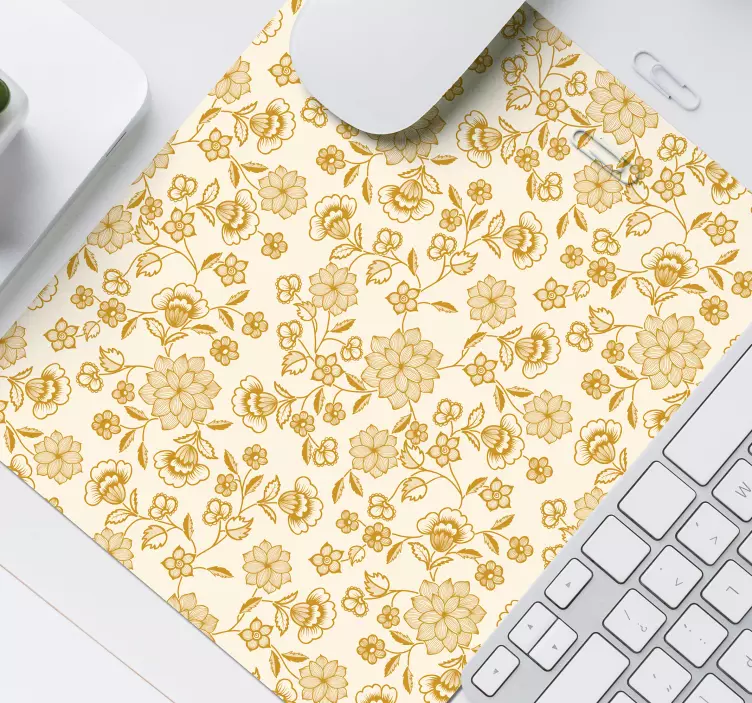 Floral flock paisley paisley mouse pad - TenStickers