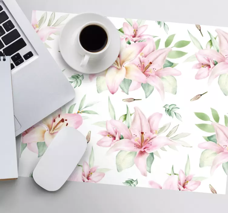 Floral Lily Pattern mouse pad patterns - TenStickers