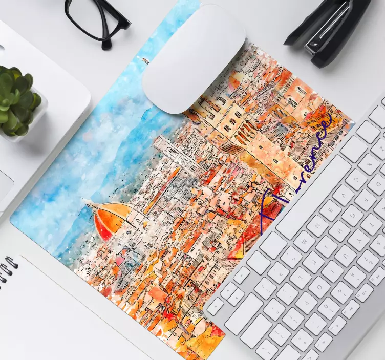 Florence Cityscape View mouse pad - TenStickers