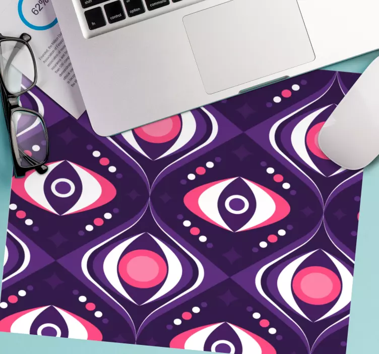 Geometric Eye Motif mouse pad patterns - TenStickers