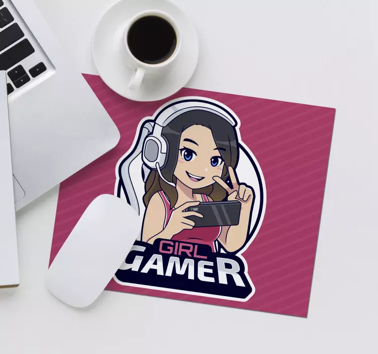 Girl gamer mouse pad quotes - TenStickers