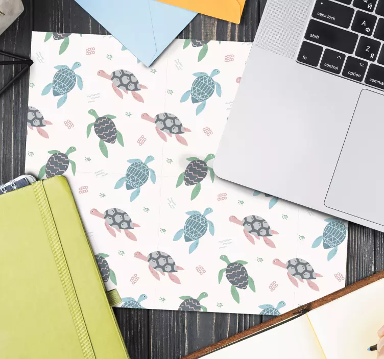 Soft color turtles mouse pad - TenStickers