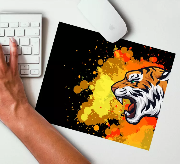 Vibrant Tiger Head original mouse pad - TenStickers