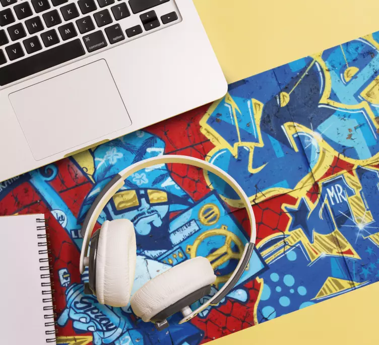 Vibrant Urban Graffiti gaming mouse pad - TenStickers