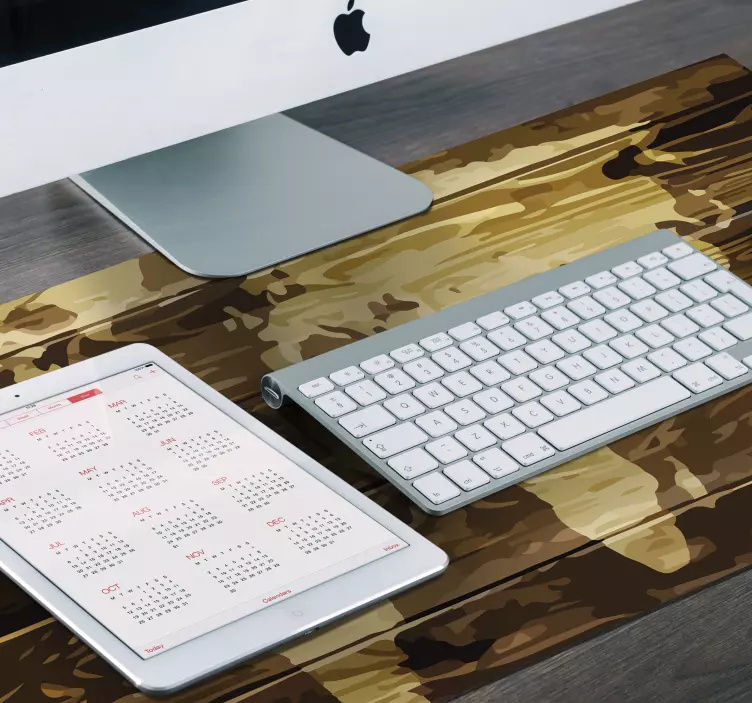 Wooden world map world map mouse pad - TenStickers