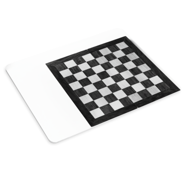 Gaming mouse pad wooden black and white chessboard - TenStickers