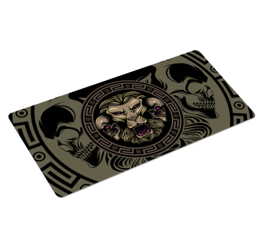 Lion and Skull gaming vinyl XXL mouse pad - TenStickers