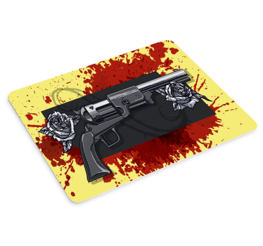 Gaming mouse pad revolver with roses - TenStickers