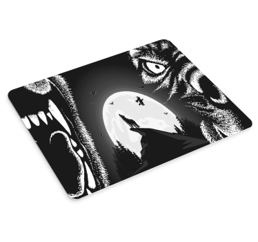 Howling Wolf gaming vinyl mouse pad - TenStickers