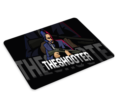 Gaming mouse pad with stylized shooter design - TenStickers
