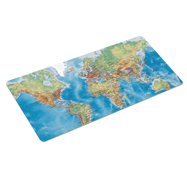 Physical world map vinyl mouse pad XXL - TenStickers