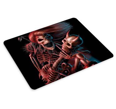 Skeleton rock duo gaming mouse pad - TenStickers
