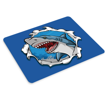 Shark breaking waves gaming mouse pad - TenStickers