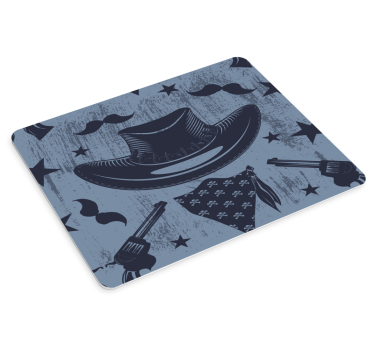 Gaming mouse pad vintage cowboy hat - TenStickers