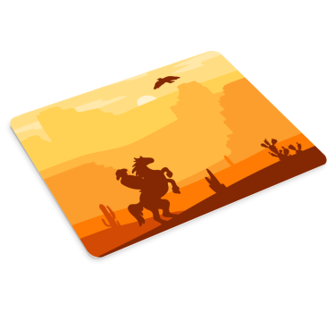 Gaming mouse pad cowboy silhouette - TenStickers
