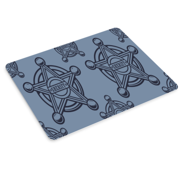 Gaming mouse pad with sheriff star design - TenStickers