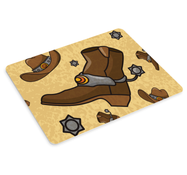 Gaming mouse pad western style boot design - TenStickers