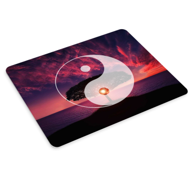 Yin yang sunset gaming mouse pad - TenStickers