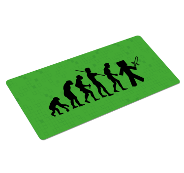 Evolution of Minecraft gaming vinyl XXL mouse pad - TenStickers
