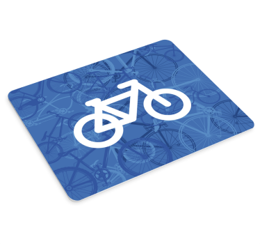 Gaming mouse pad with stylized bicycle design - TenStickers