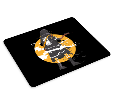 Gaming mouse pad silhouette guitarist icon - TenStickers