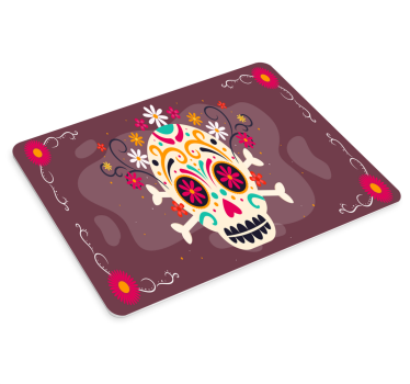 Gaming mouse pad colorful skull design - TenStickers