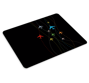 Colorful aircraft trails gaming mouse pad - TenStickers