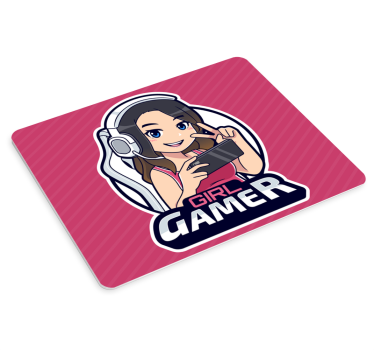 Girl gamer mousepad with quotes - TenStickers