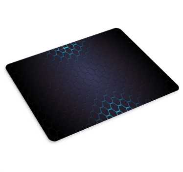Black and blue hexagon gaming vinyl XXL mouse pad - TenStickers