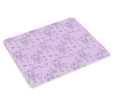 Gaming mouse pad curious cat characters - TenStickers