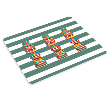 Colorful tiki faces gaming mouse pad - TenStickers