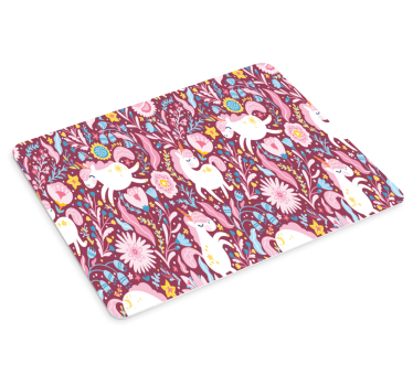 Gaming mouse pad with playful unicorns design - TenStickers