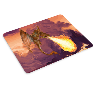 Gaming mouse pad fire-breathing dragon design - TenStickers