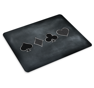 Gaming mouse pad with playing card symbols - TenStickers