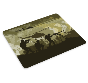 Gaming mouse pad military action silhouettes - TenStickers
