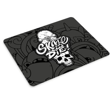 Gaming mouse pad with skateboard skull design - TenStickers