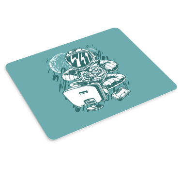 Gaming mouse pad astronaut playing console - TenStickers