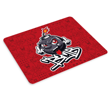 Gaming mouse pad cartoon bomb character design - TenStickers