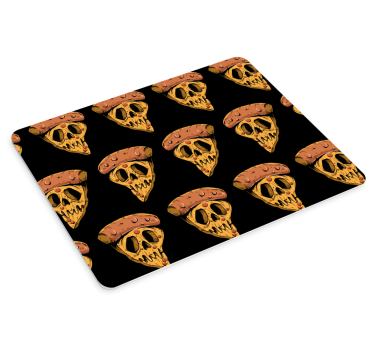 Gaming mouse pad skull pizza design - TenStickers