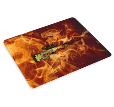 Gaming mouse pad fiery sniper rifle - TenStickers