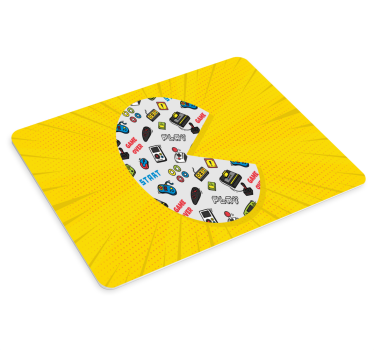 Colorful retro game symbols gaming mouse pad - TenStickers