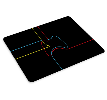 Gaming mouse pad neon controller outline - TenStickers