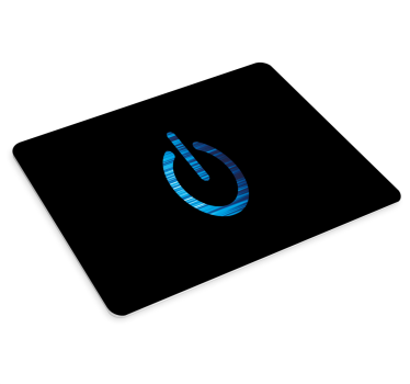 Gaming mouse pad stylish power icon - TenStickers