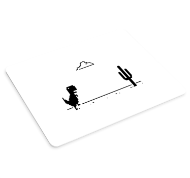Gaming mouse pad dinosaur and cactus design - TenStickers