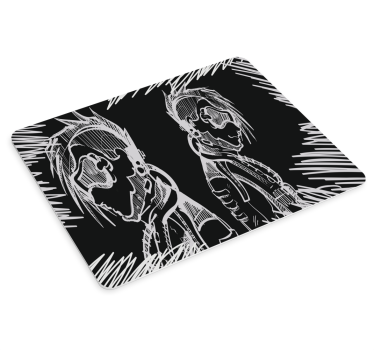 Gaming mouse pad with dynamic character silhouettes - TenStickers