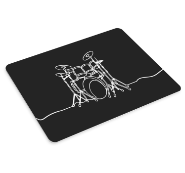 Gaming mouse pad drum set outline - TenStickers